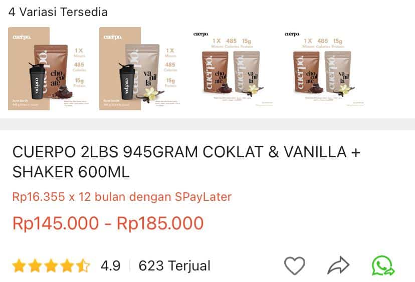 Review Susu Cuerpo Shopee 3